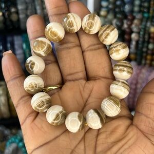 Calcite bracelet 14mm SIZE 6.75’
